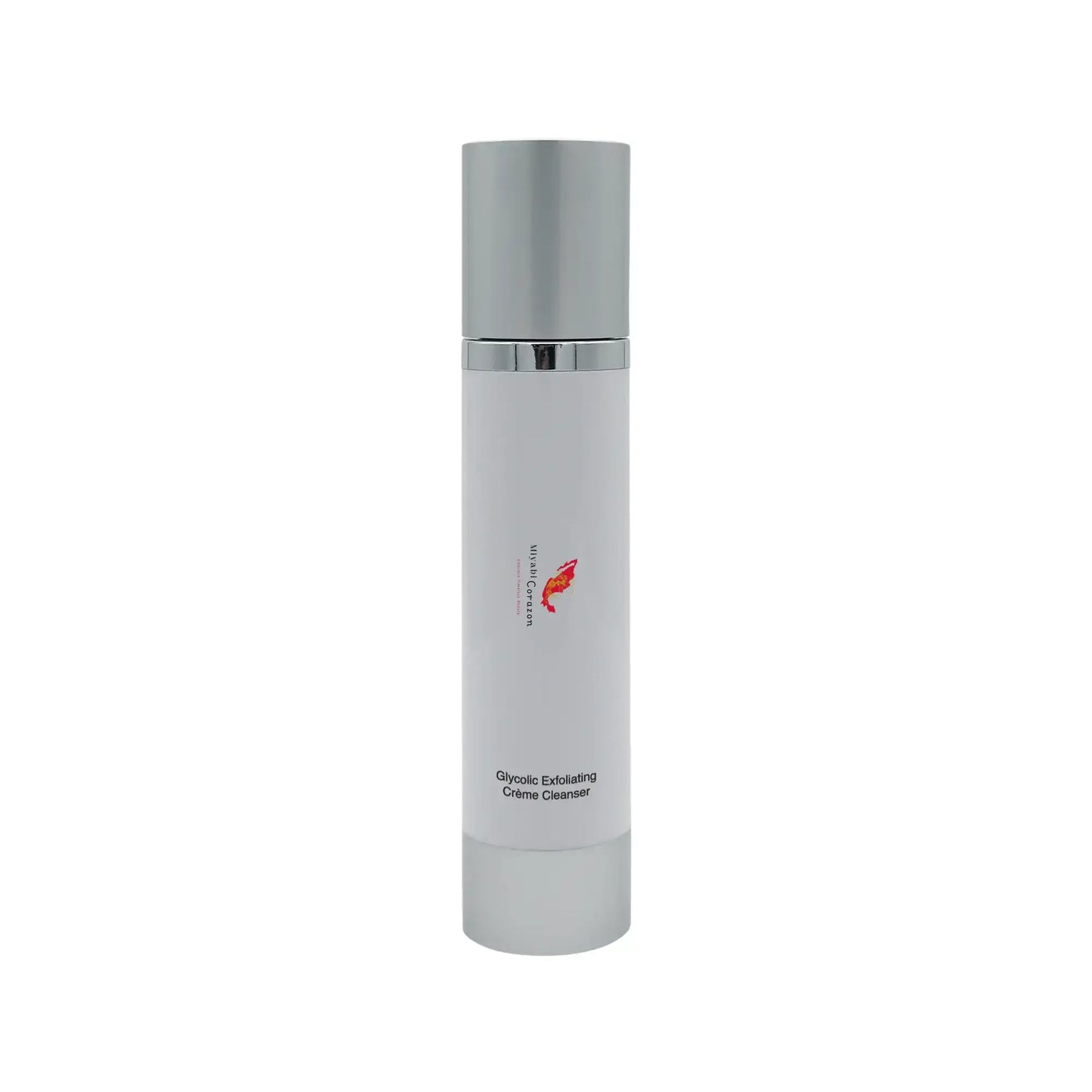 Miyabi Corazon Glycolic Exfoliating Cleanser in sleek packaging for radiant, smooth skin. Natural cruelty-free skincare.